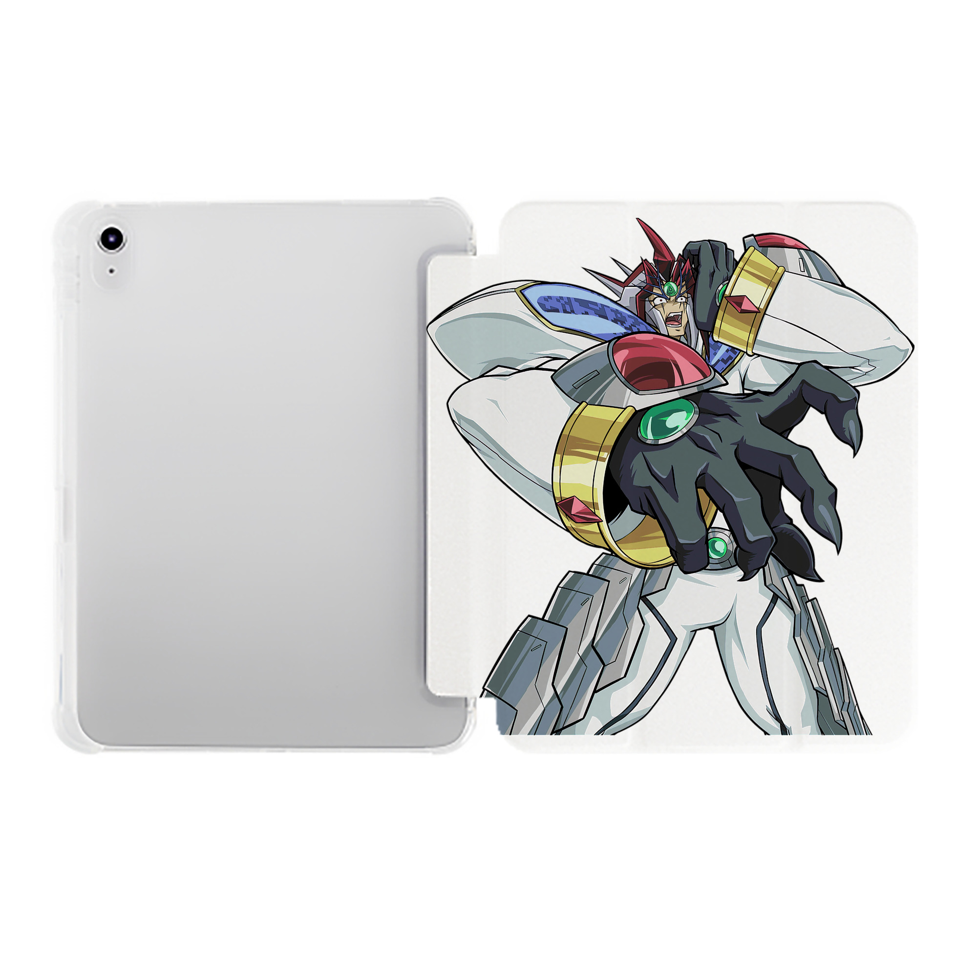 （画像用） 遊☆戯☆王 Yu-Gi-Oh! IPad ケース ペン収納付き 三つ折りスタンド PUレザー×シリコン 対応機種9.5/10.5/10.9インチ